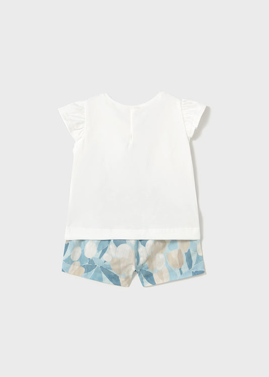 Sky Printed shorts set