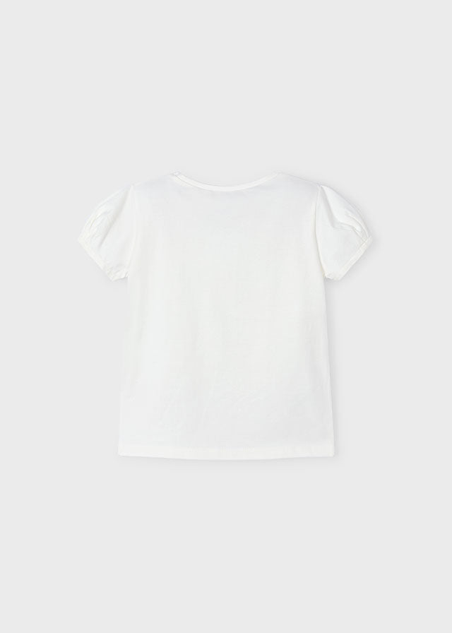 T-shirt beige tulle mayoral