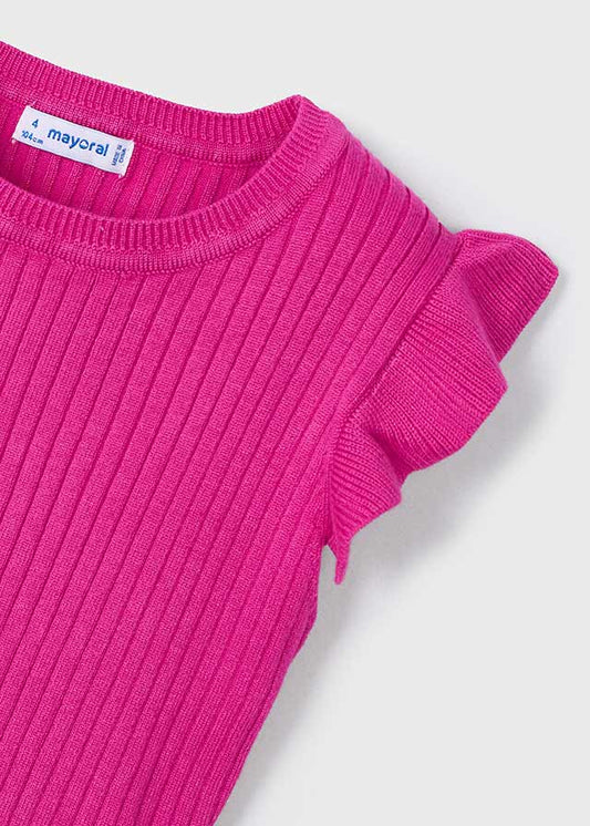 Magenta ribbed top