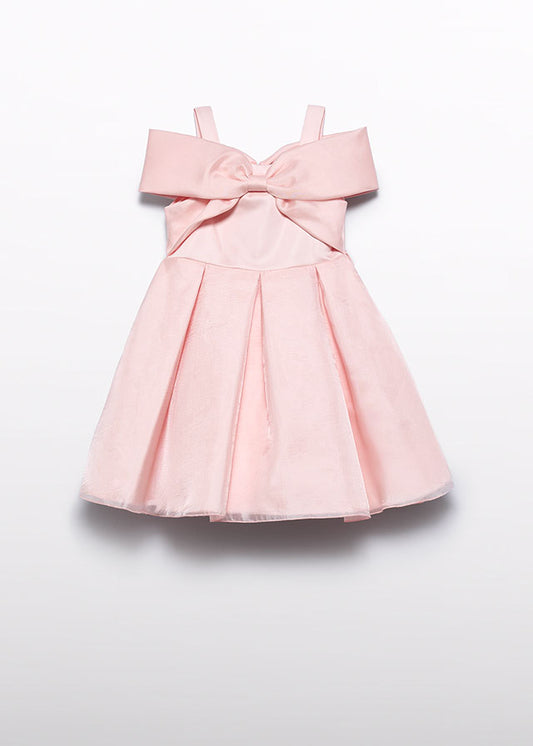Organza bow dress peony