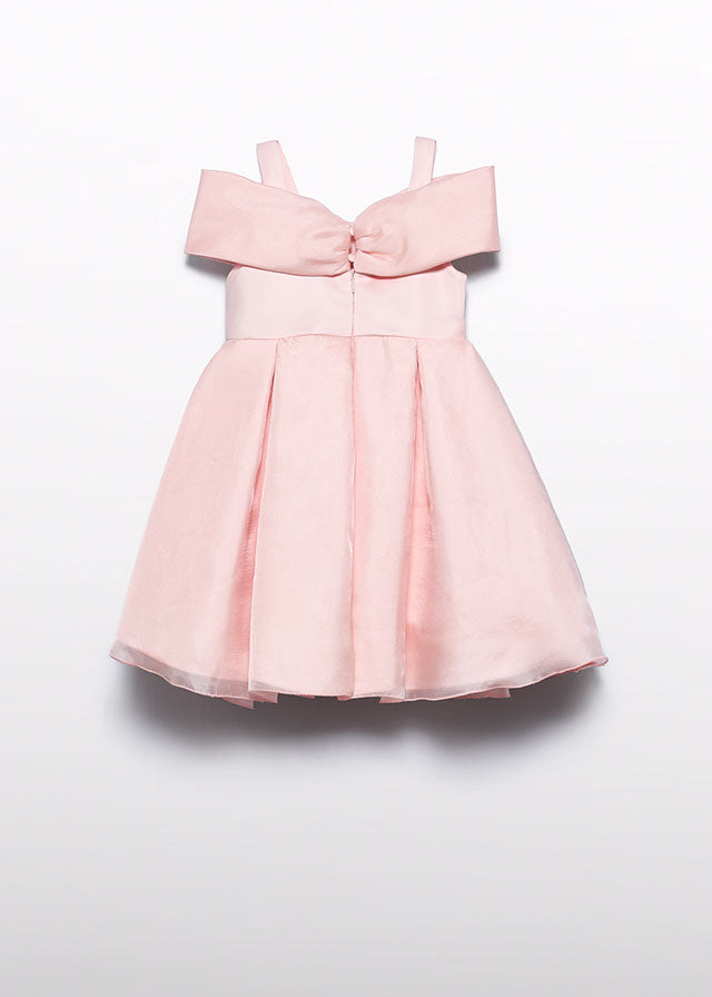 Organza bow dress peony
