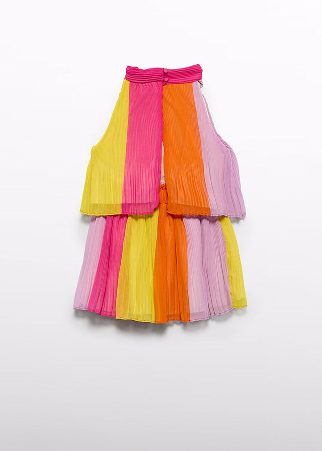 Pleated striped set Stripe