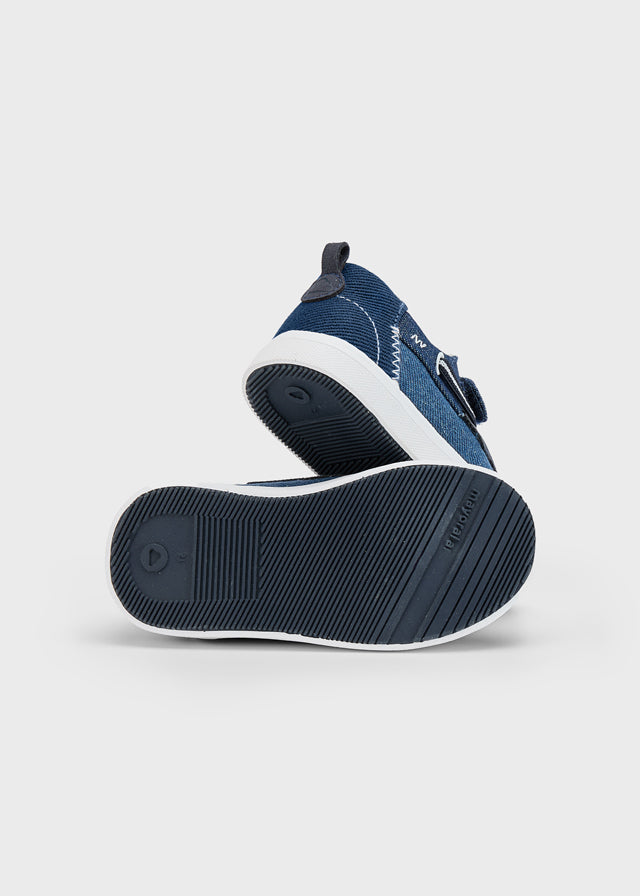 Denim Velcro boat shoes