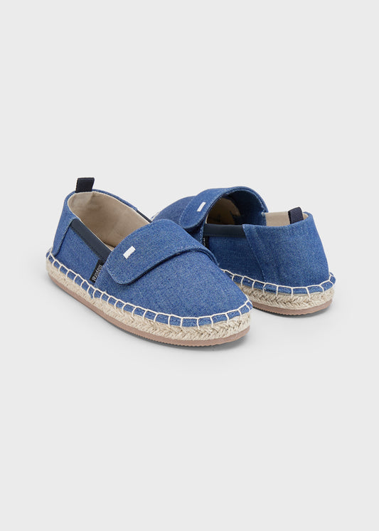 Denim Velcro espadrille