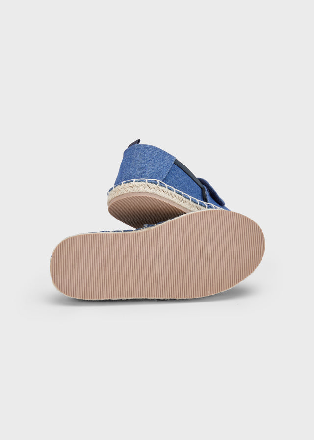 Denim Velcro espadrille