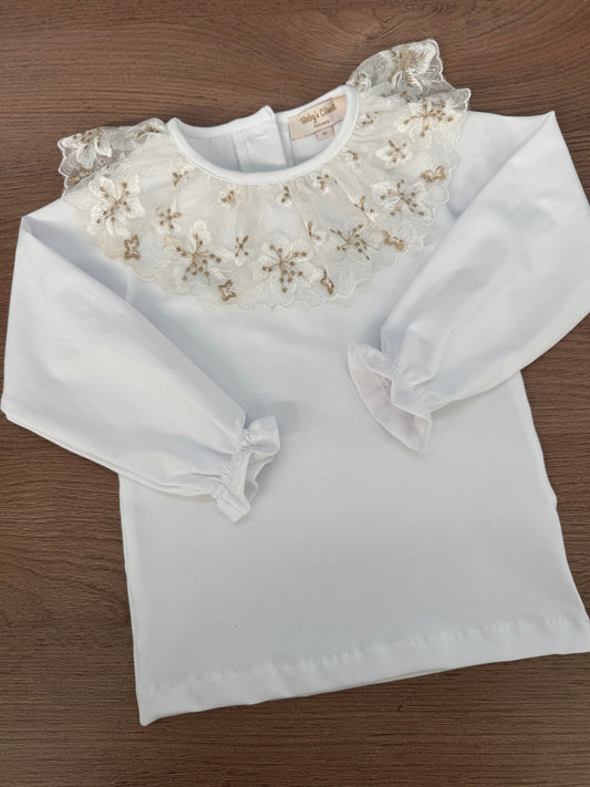 Cleo White Cotton top