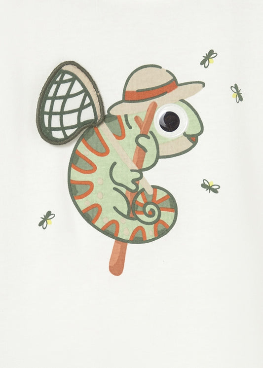 1004- Cream shirt appliqué