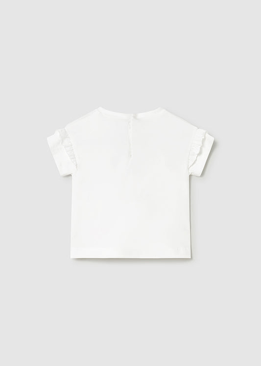 1080- White S/s printed t-shirt