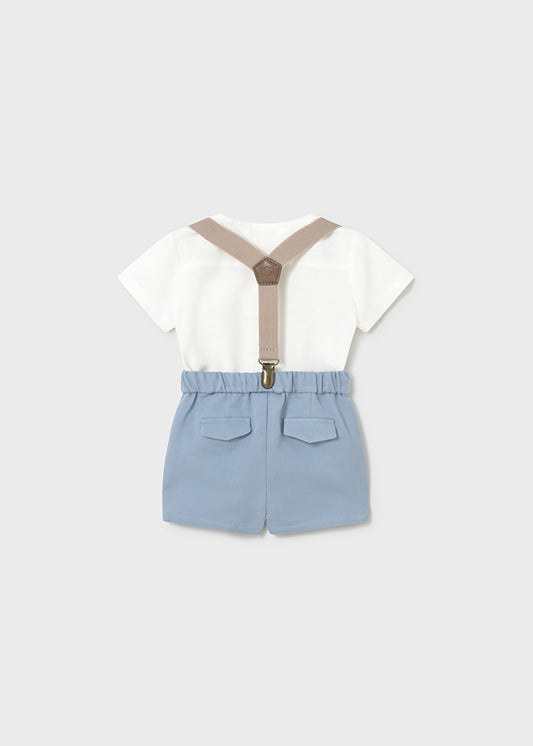 1278- blue short set