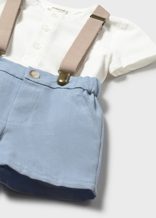 1278- blue short set