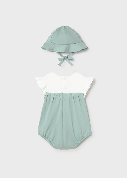 1602- aqua romper set
