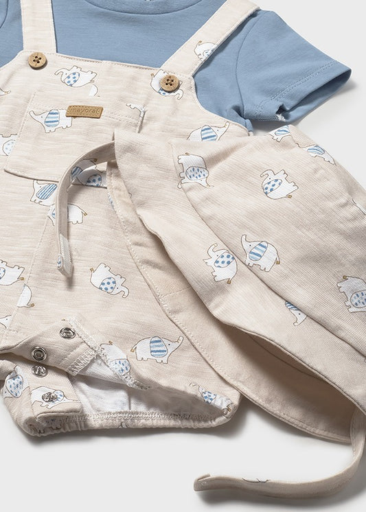 1607- waves dungaree with Hat