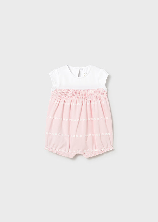1705- set of 2 short rompers babyrose