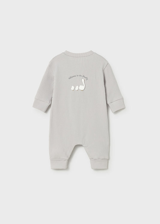 1726- silver long onesie bodysuit