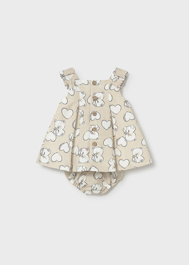 1809- wheat linen dress