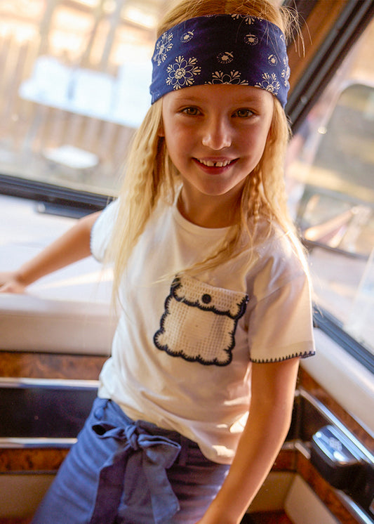 3013- natural t-shirt navy