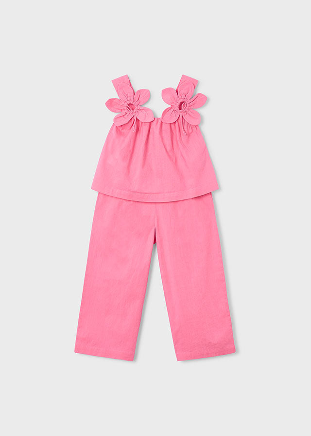 3596- geranium pants set