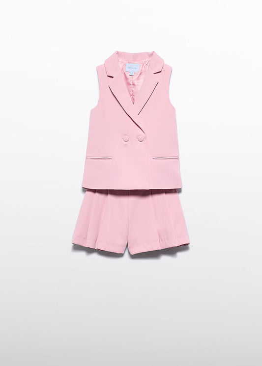 5287- Rose bermuda suit set