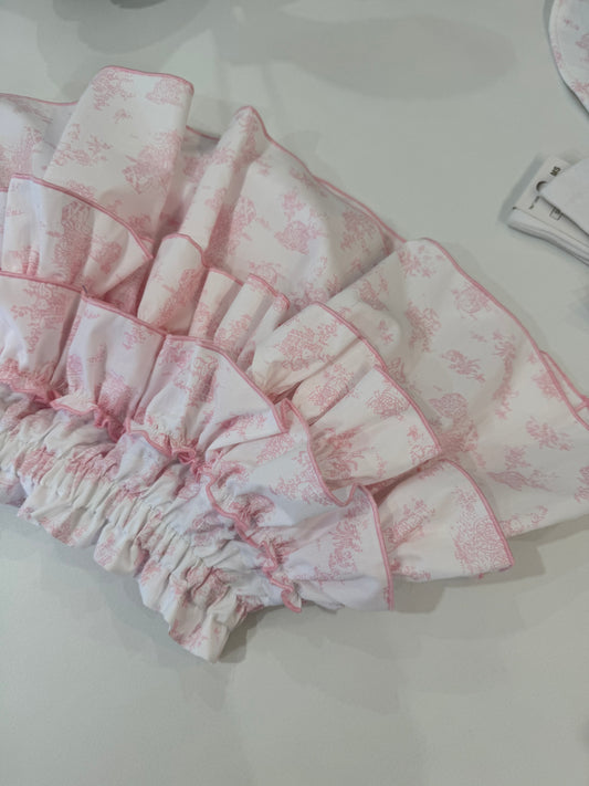 Toile de jouy pink new bloomer - pre order
