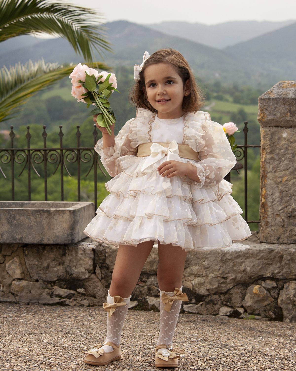 Robe Herats Organza crème - PRÉCOMMANDE