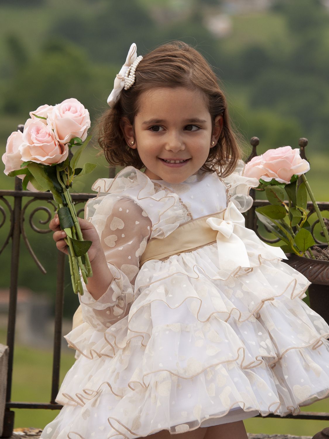 Robe Herats Organza crème - PRÉCOMMANDE