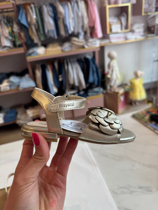 Gold flower sandals