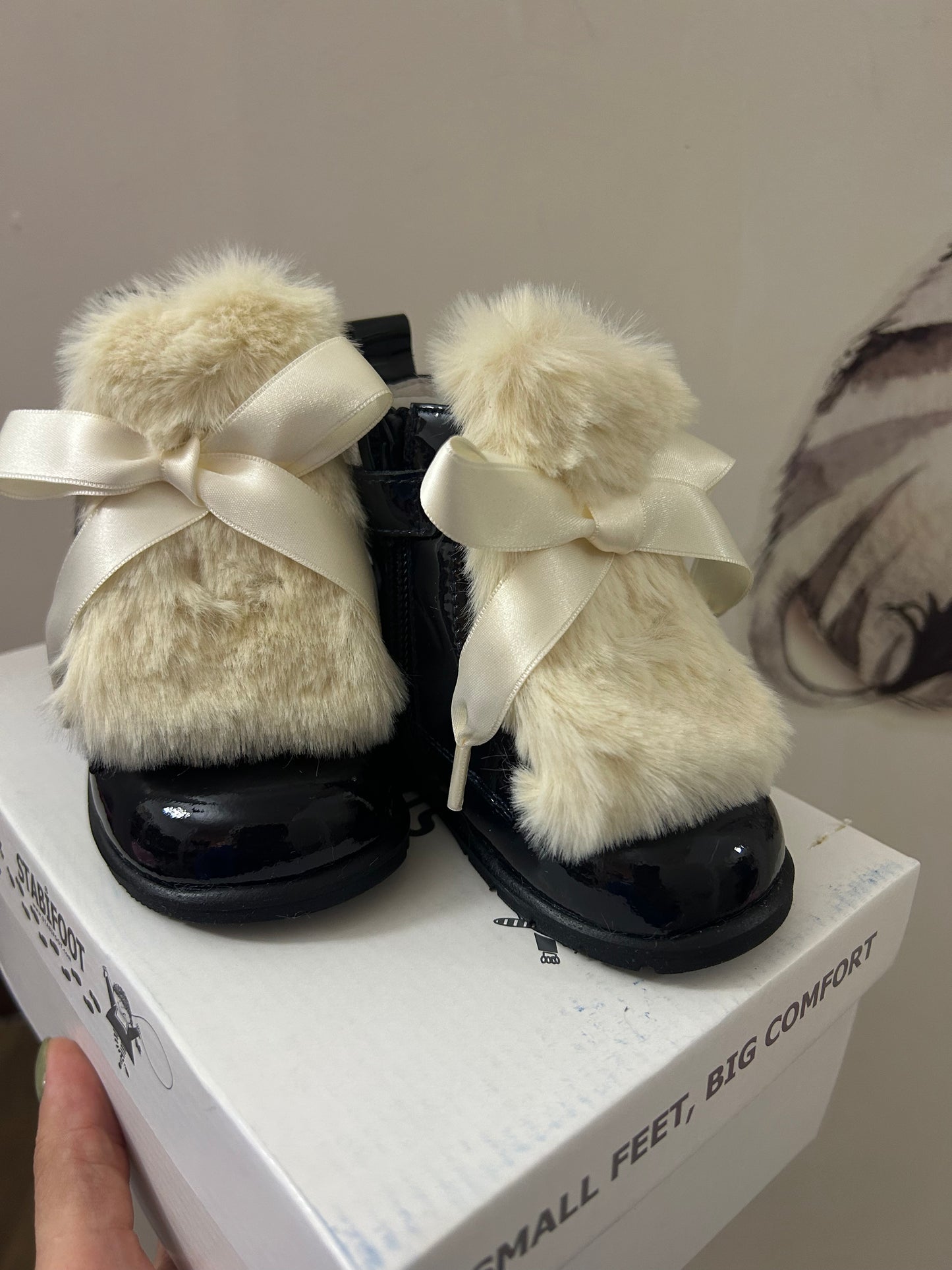 Navy stabifoot boots