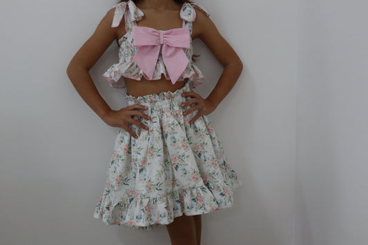 Yasmin Set- crop top & skirt