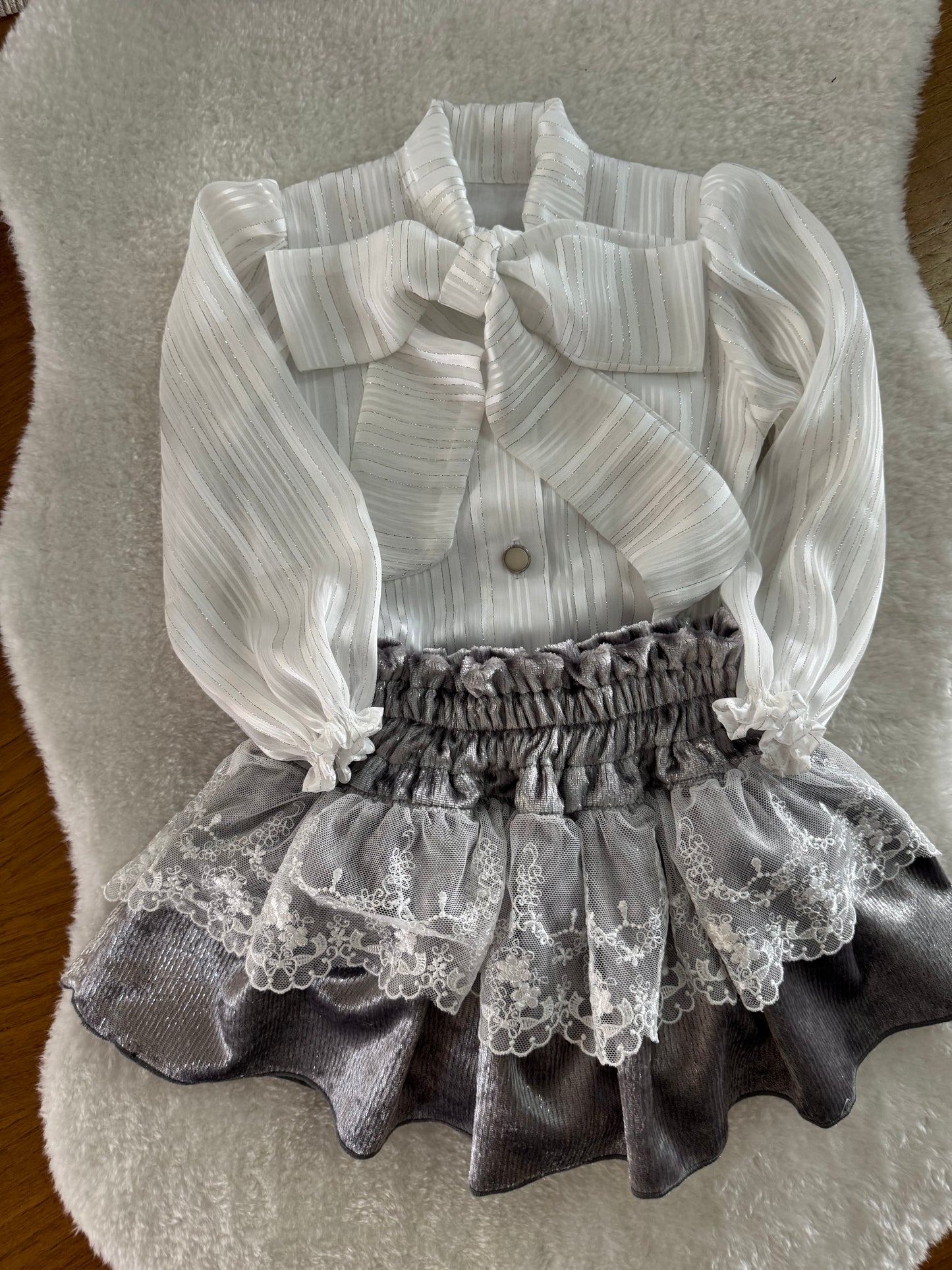 Silver velvet bloomer - PRE ORDER