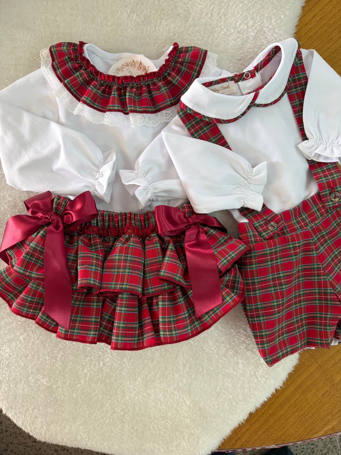 Red tartan lil bloomer - PRE ORDER
