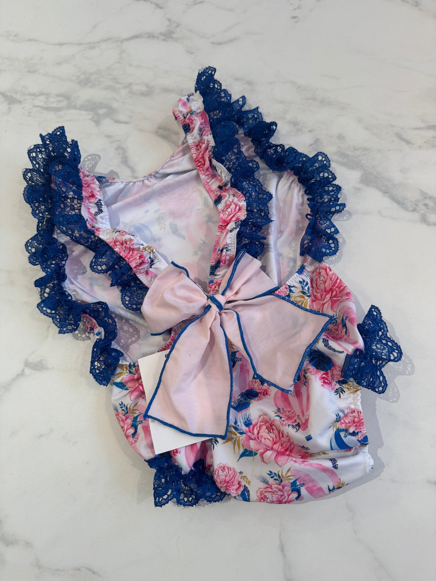 Blue pink swimsuit