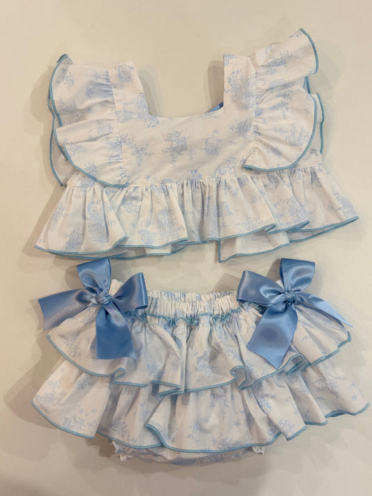 Toile de jouy crop top - PRE ORDER