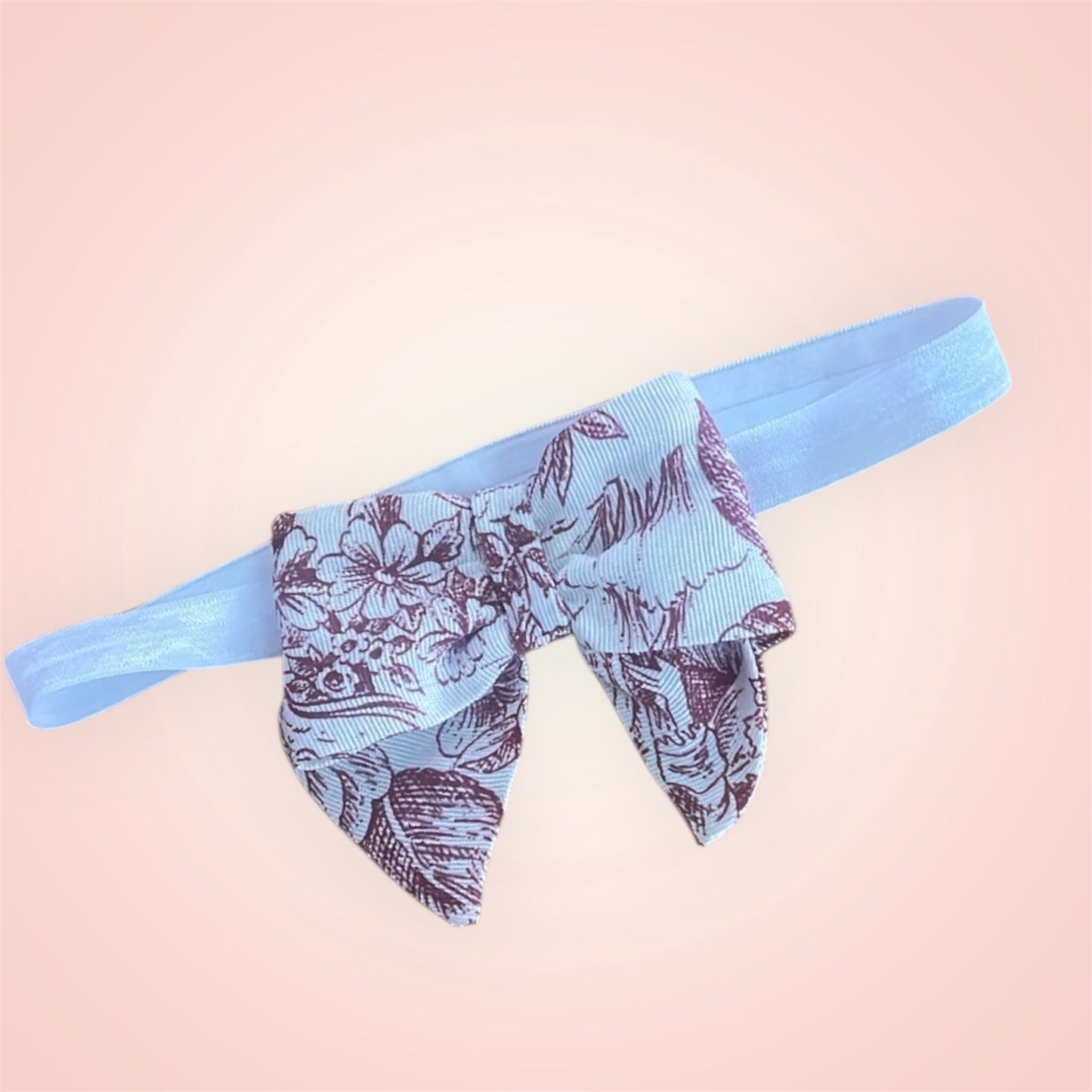 Toile de jouy bordeux- haarband