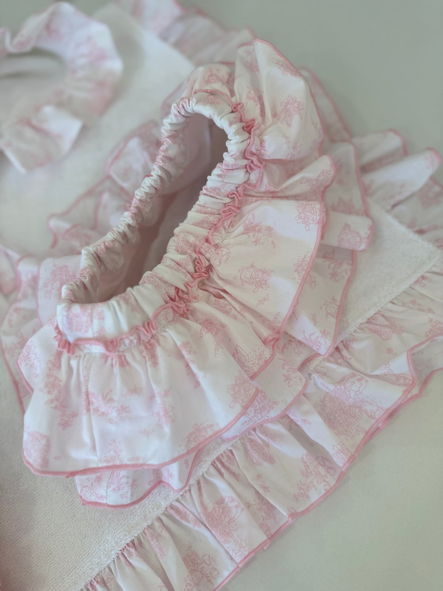 Toile de jouy pink bloomer - pre order