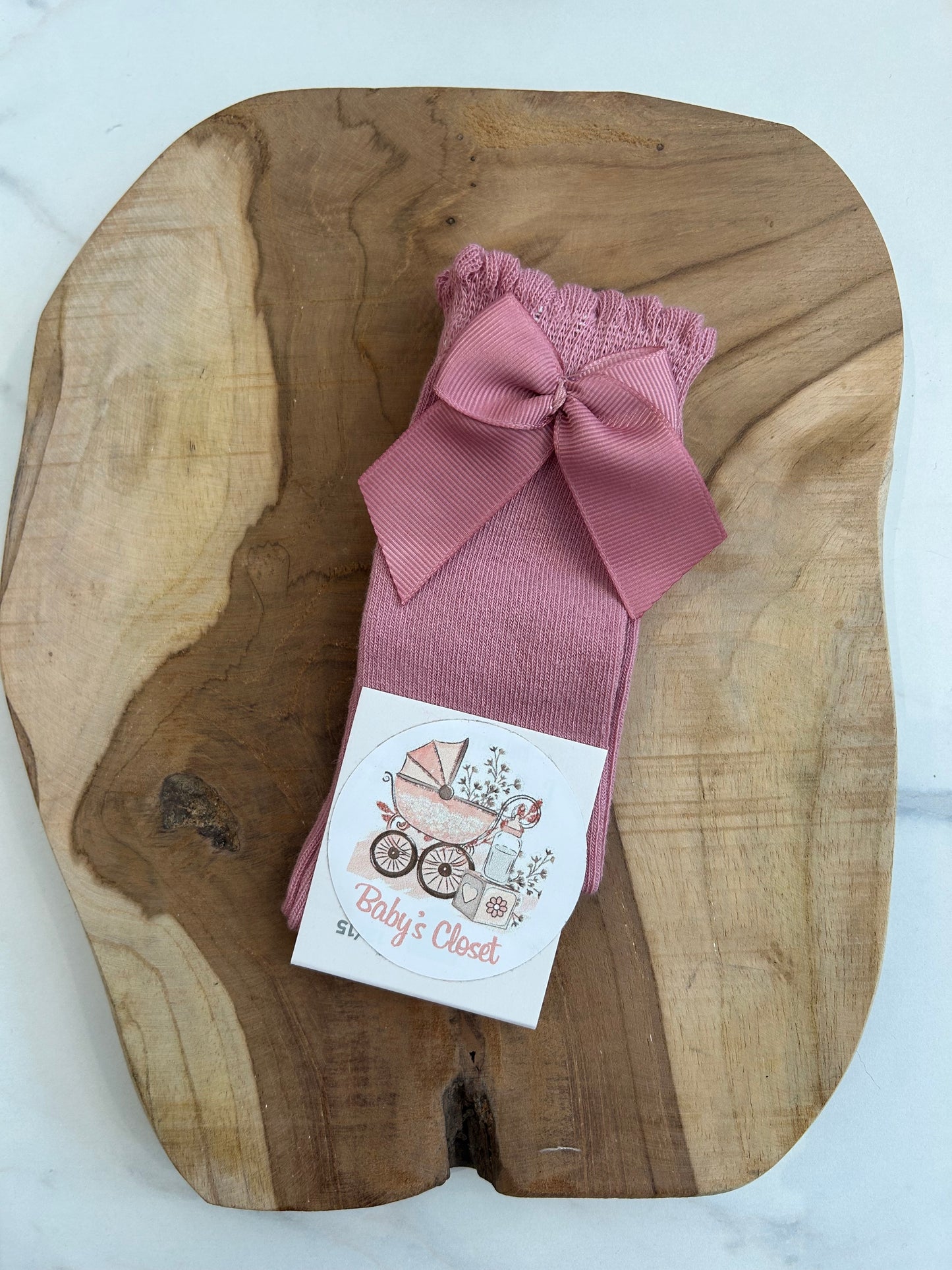 Oud roze kniekousen