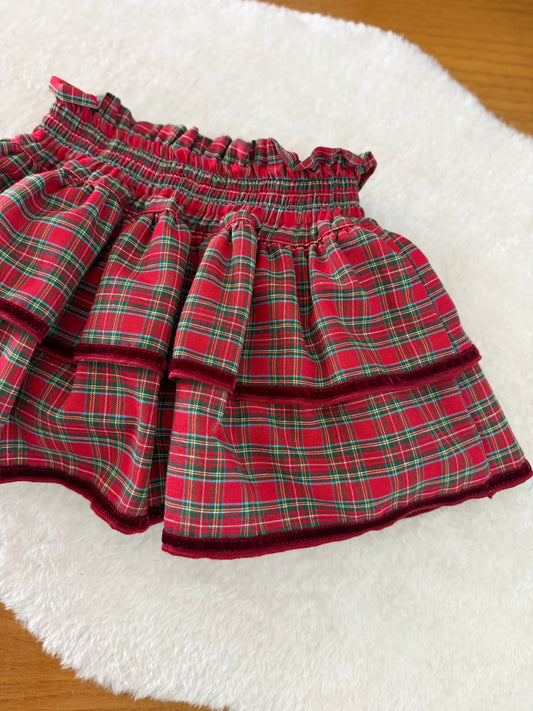 Red tartan bloomer- PRE ORDER