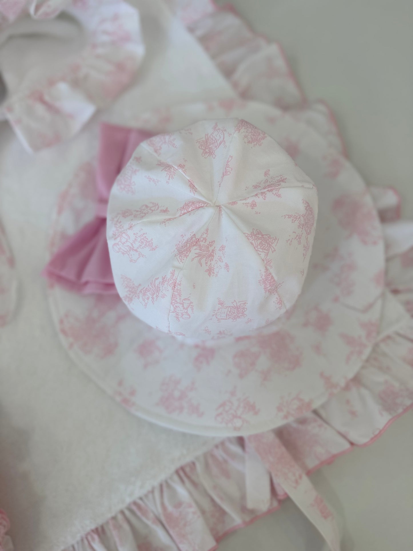 Toile de Jouy Pink Hat - PRE ORDER