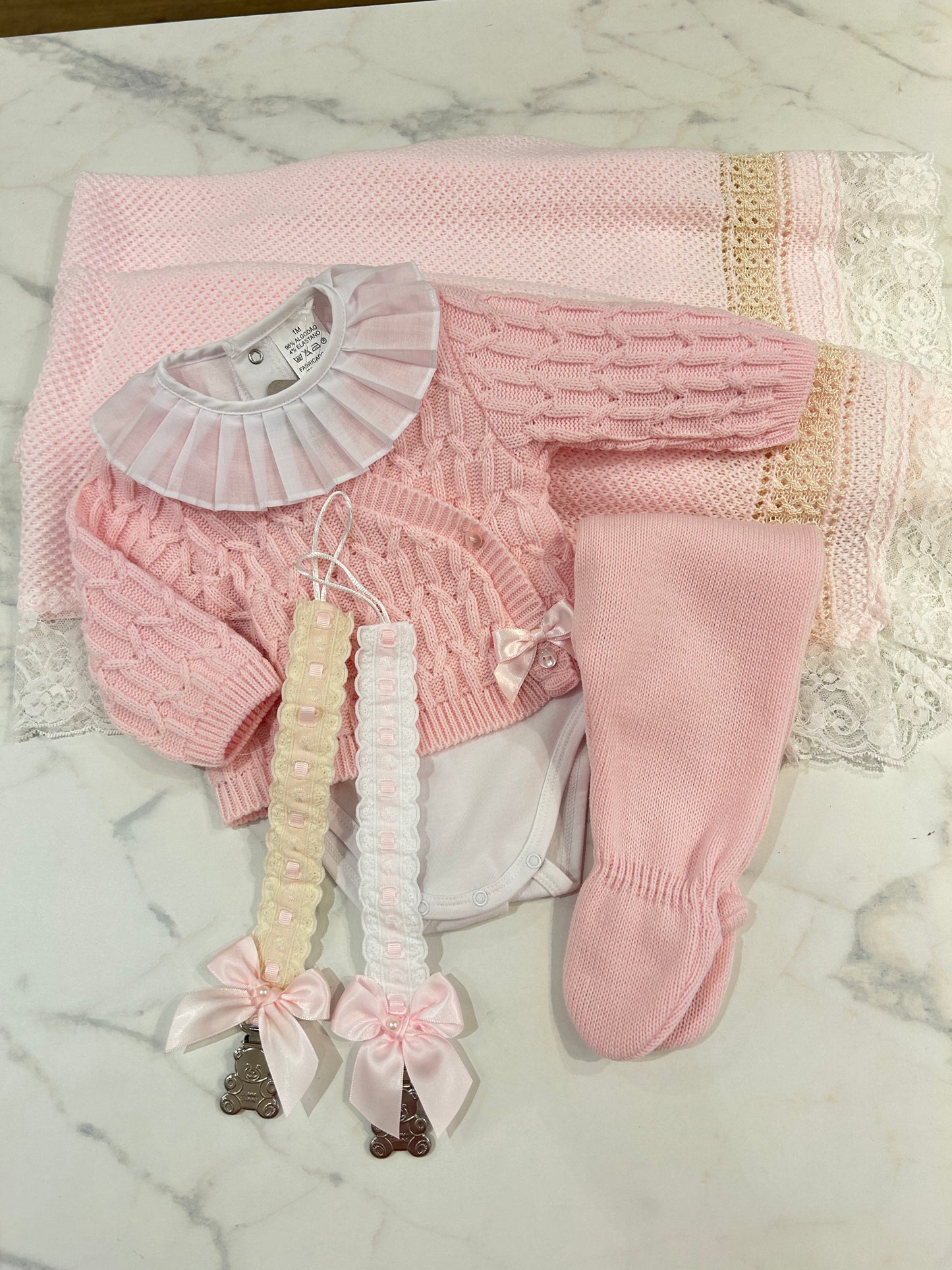 Pink lace blanket
