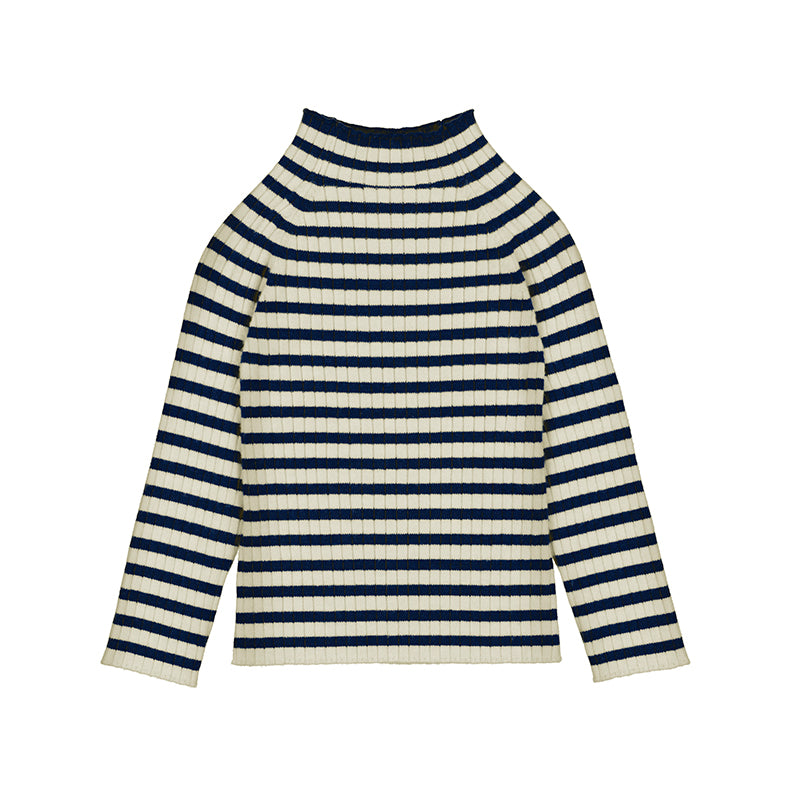 Navy Knit mockneck