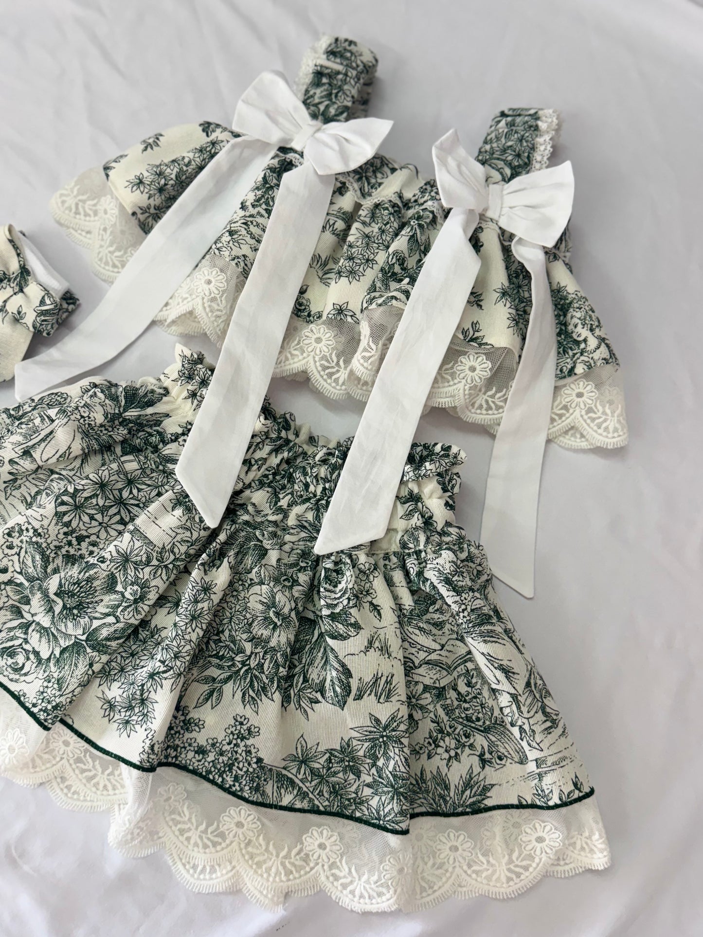 Toile de Jouy green bloomer - PRE ORDER