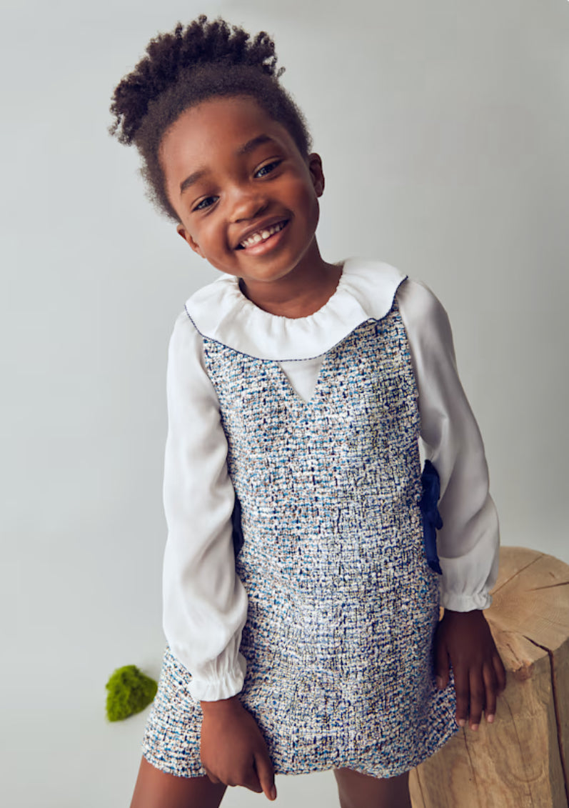 Blue tweed MAYORAL dress