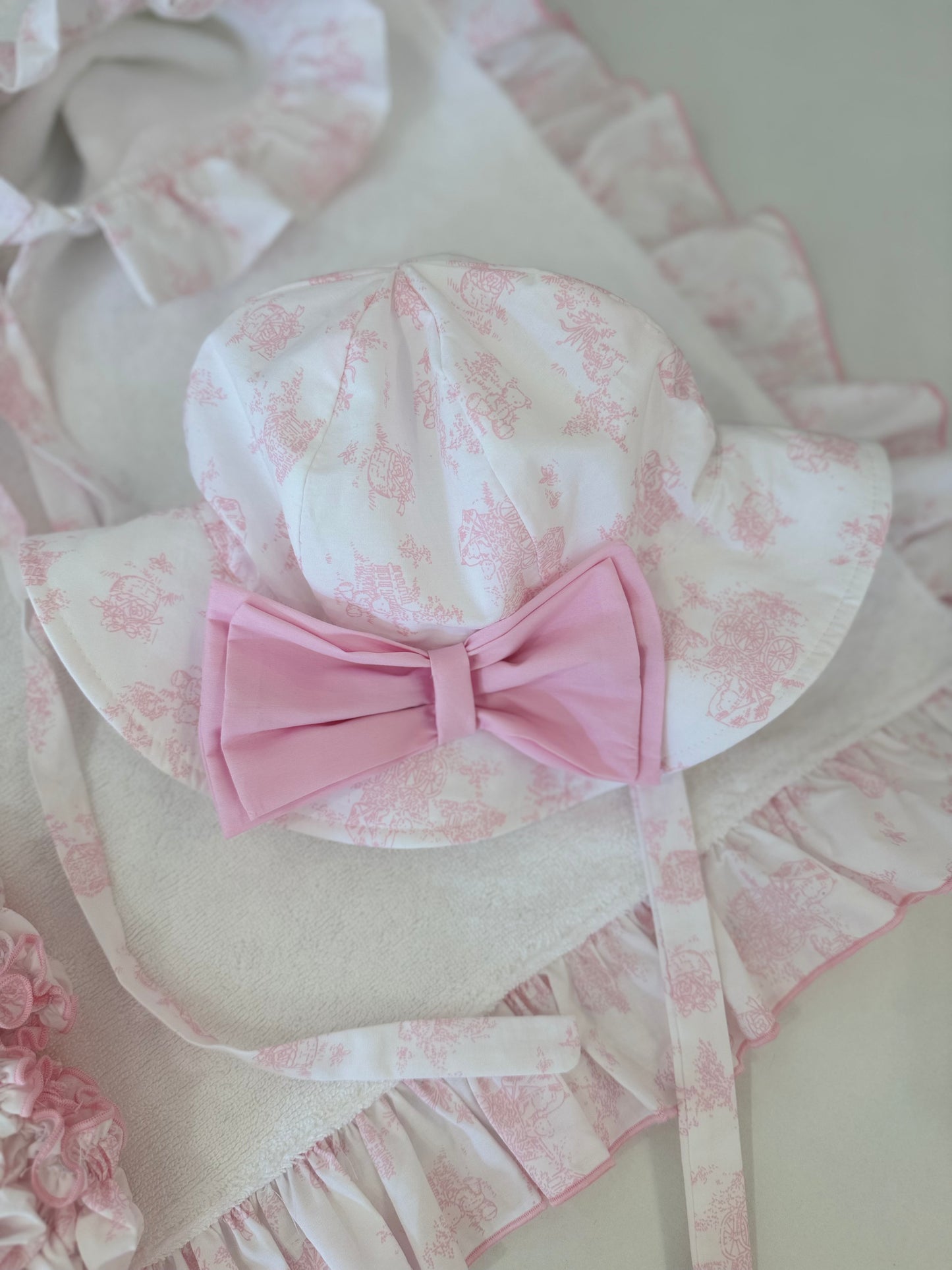 Toile de Jouy Pink Hat - PRE ORDER