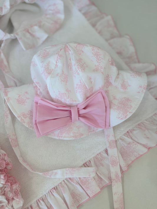 Toile de Jouy Pink Hat - PRE ORDER