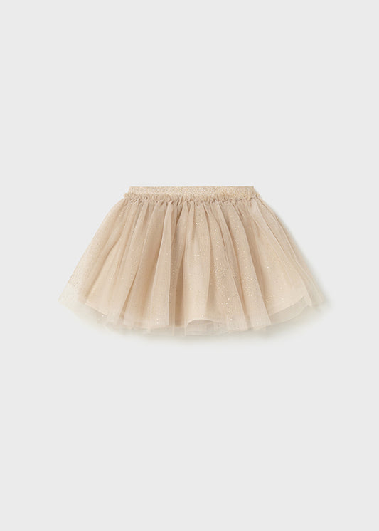 Almond tulle skirt