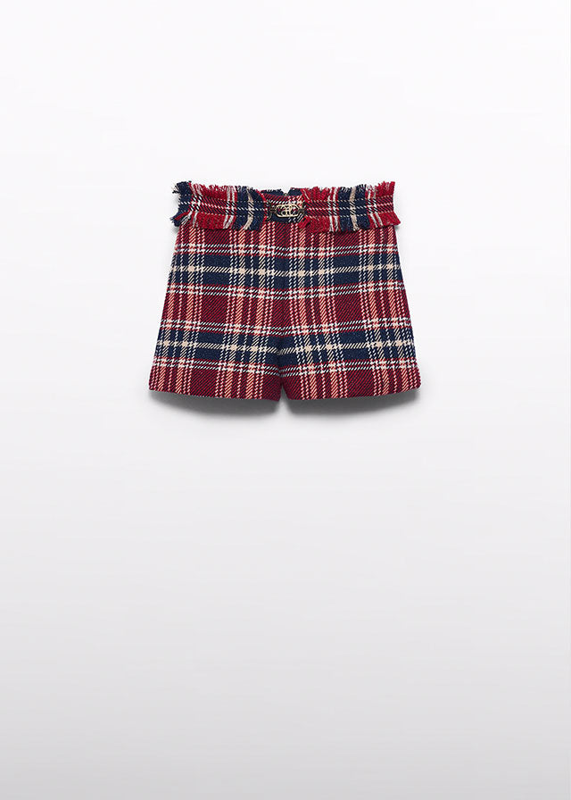 Navy plaid shorts