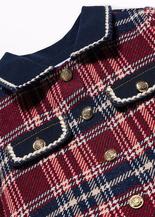 Navy plaid coat abel&lula