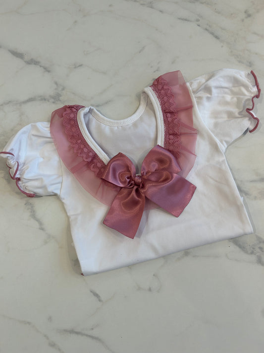 Old pink bow top