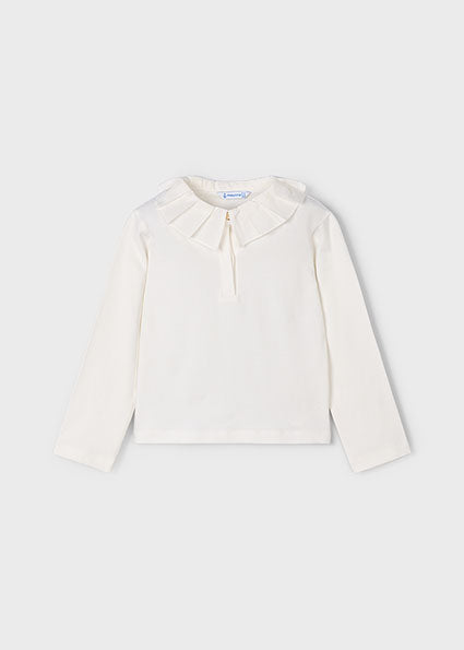 Cream basic polo girls