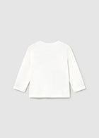 Cream L/s "Play" tractor shirt
