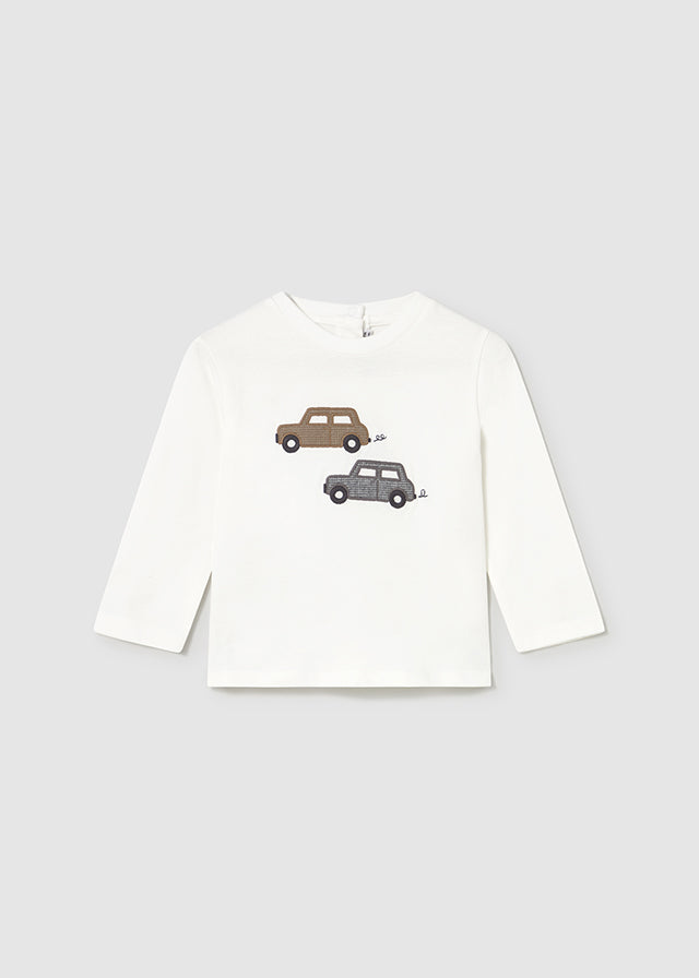 cream fog L/s t-shirt knit applique